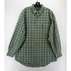 VINTAGE Abercrombie & Fitch Shirt Large Button Up Big Shirt Plaid 90s